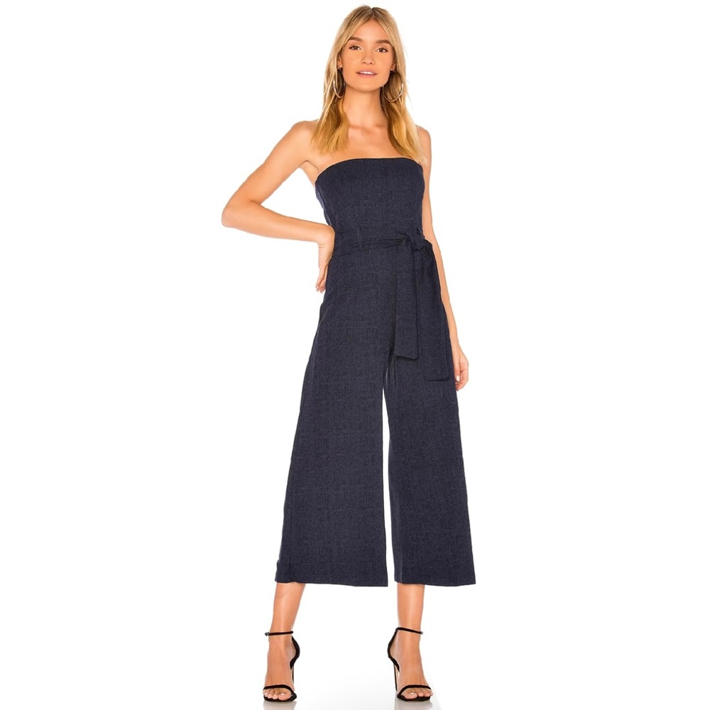 NEW BEC & BRIDGE REVOLVE NAVY STRAPLESS JUMPSUIT - Picture 8 of 8